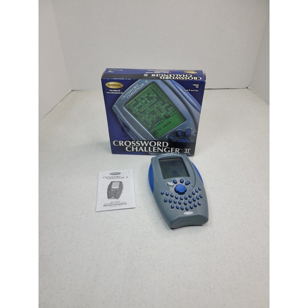 Crossword Challenger II 2001 Radica Handheld Crossword Vintage hand held Game